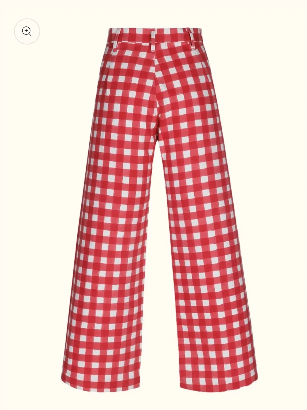 SZ Blockprints Disco Pants in Watermelon Pink Gingham Wide-Leg Casual Pants